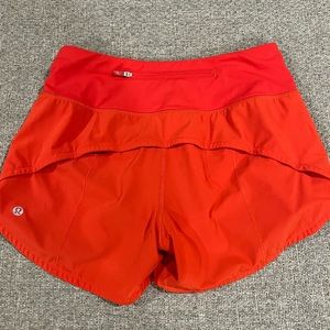 Lulu shorts! size 4 - 4” hotty hot - Red